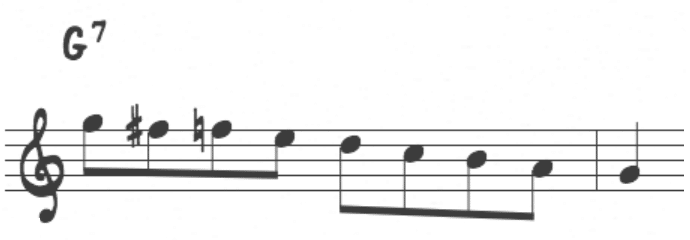 Jazz Scales - G bebop scale